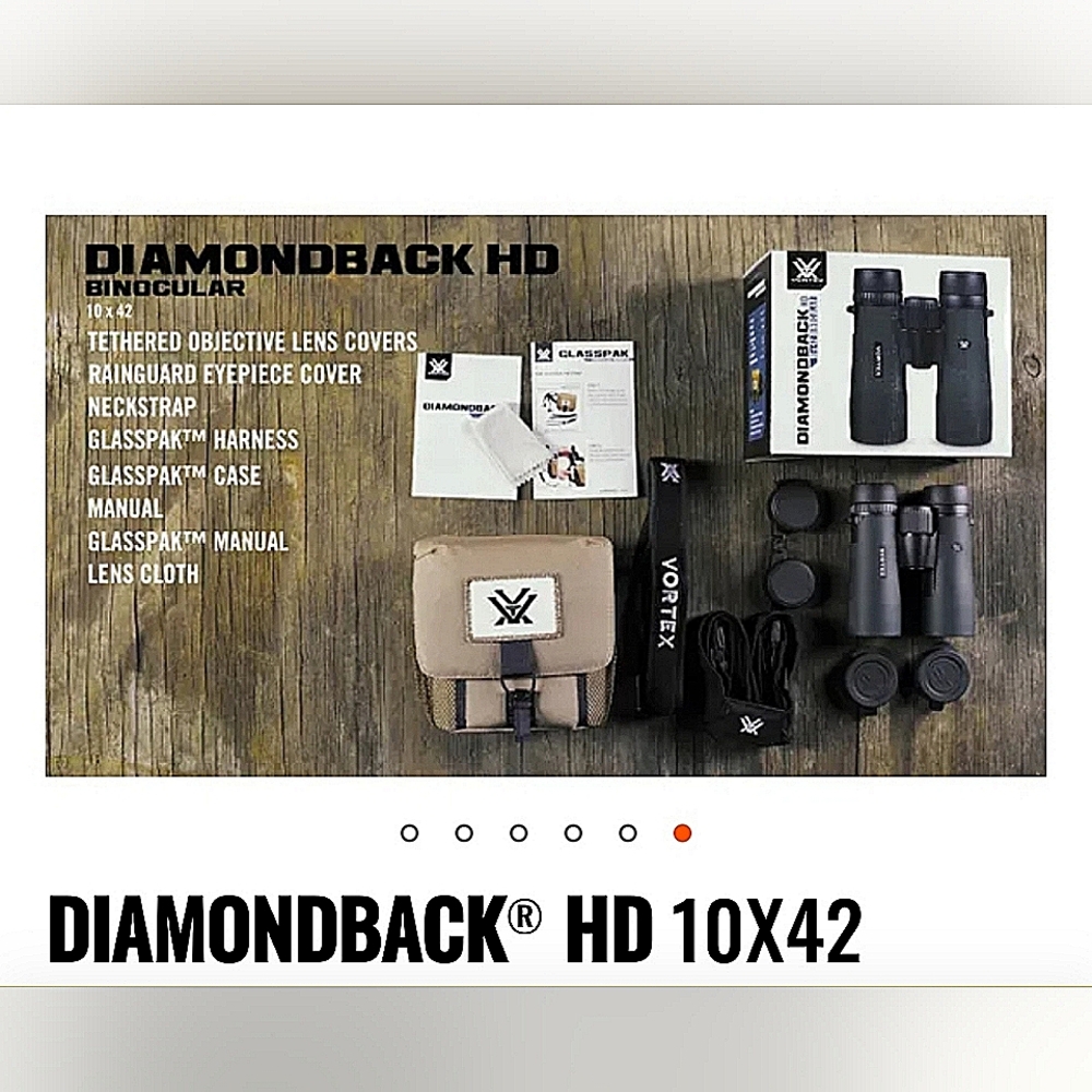Vortex Diamondback HD 10x42 Binoculars with GlassPak Harness Case
